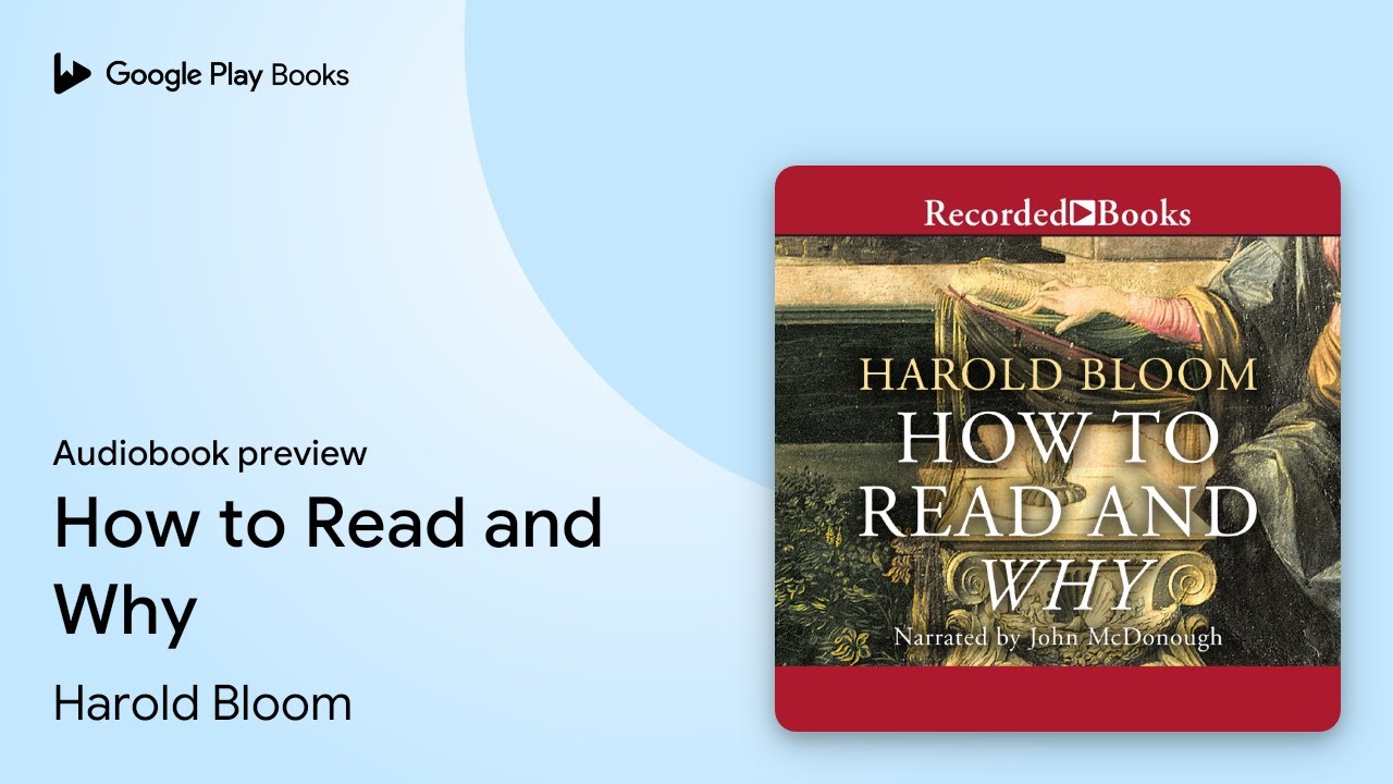 Harold Bloom - How to Read And Why Audiobook  