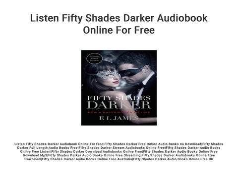 El James - Fifty Shades Darker Audiobook Online Free  