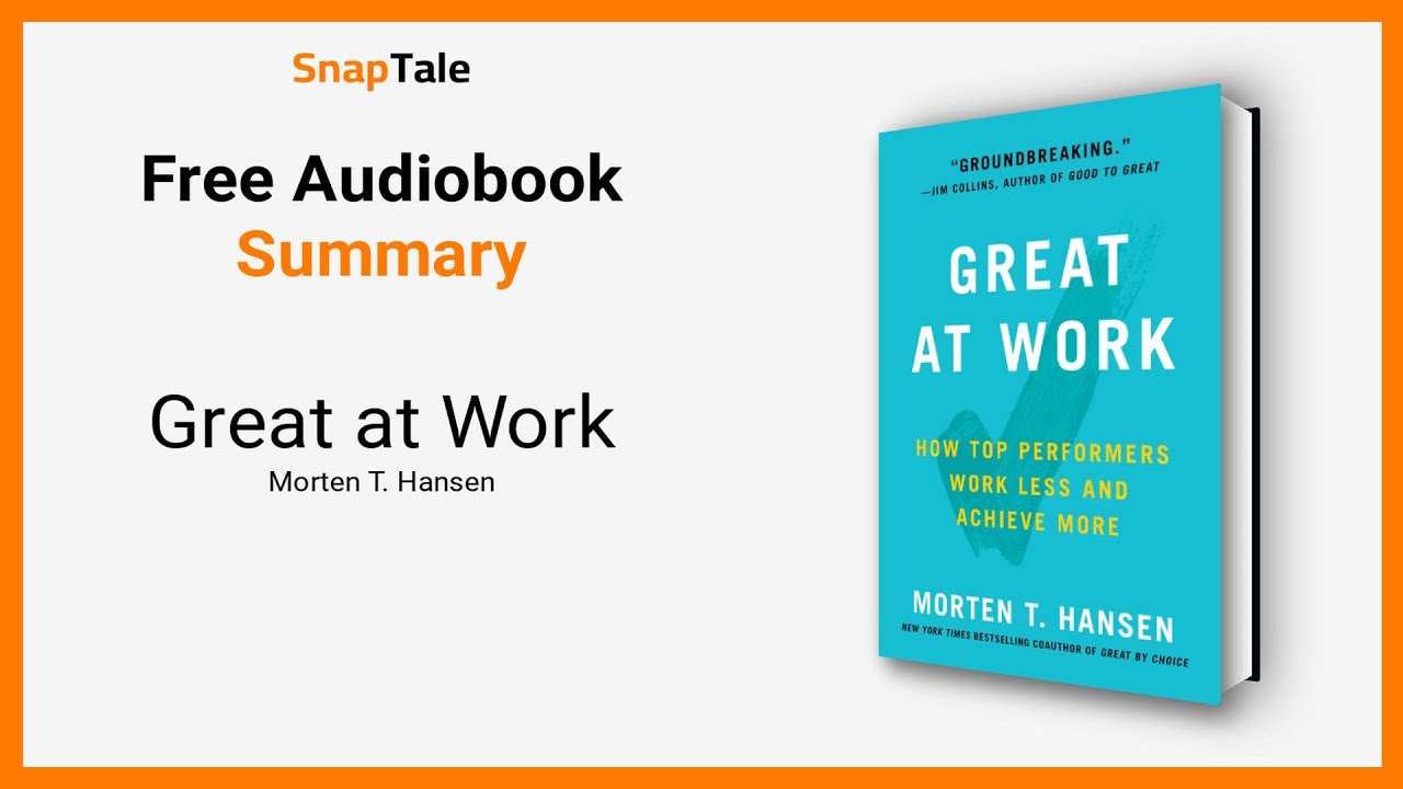 Morten T. Hansen - Great at Work Audiobook  